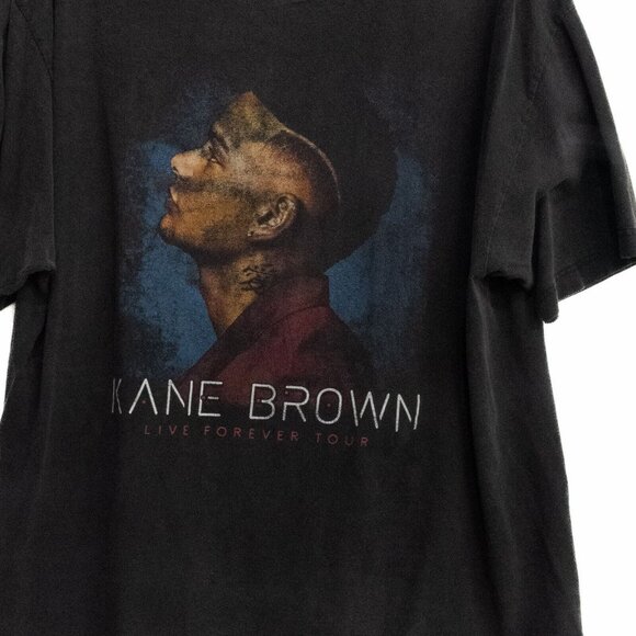 Kane Brown Mens Black Graphic Tee Live Forever Tour Pullover Short Sleeve XL - Picture 4 of 8